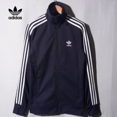 アディダス オリジナルス adidas ORIGINALS トラックジャケット ヨーロッパTT M ネイビー ストリート ロゴ刺繍 ジャージ スポーツミックス スリーストライプ 古着 E566