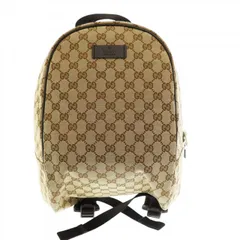 グッチ GUCCI GG キャンバス ロゴ バックパック リュック 449906 茶ブラウン ブランド古着ベクトル 中古☆AA★▲■260215