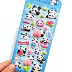 3D 立体シール 可愛いシール 女の子男の子向触感デコ 1 枚セット 手帳/スマホケース/クラフト/贈り物 人気かわいい装飾ステッカー (青色)