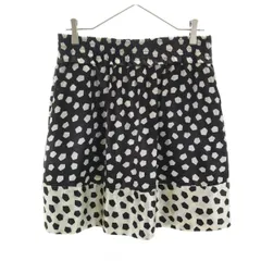 MARC BY MARC JACOBS マークバイマークジェイコブス 総柄 ミニスカート XS ブラック レディース 古着のサムネイル