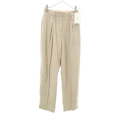 未使用 Mila Owen ミラオーウェン タック ロングパンツ 0 ベージュ メンズ 古着