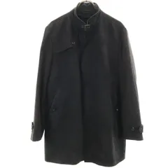 JOSEPH ABBOUD ジョセフアブード スエード コート L ブラック メンズ 古着