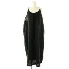 サマンサモスモス SM2 キャミワンピース ロング リネン F 黒 /CX ■GY58