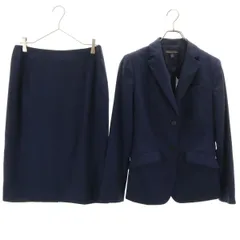 Brooks Brothers ブルックスブラザーズ ストライプ柄 スカートスーツ 上下 セットアップ 2/4 ネイビー レディース 古着のサムネイル