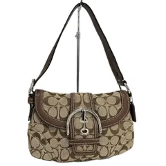 COACH ソーホー ショルダーバッグ シグネチャー キャンバス ベージュ ブラウン 10296