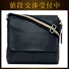 コーチ ショルダーバッグ ネイビー 紺色 F28576 美品 レザー 中古