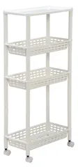 【特価商品】ロングラックT4段 キャスター付 ヴィータ キッチンワゴン 3749 和泉化成