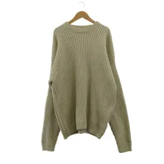 バナナリパブリック BANANA REPUBLIC ニット セーター リブ 長袖 クルーネック エルボーパッチ L ベージュ /XZ ■ECB001のサムネイル