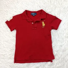 Polo by Ralph Lauren ポロバイラルフローレン 半袖ポロシャツ ビックポニー 刺繍 ベビー 90cm 赤 レッド 24M 90/52 子供服