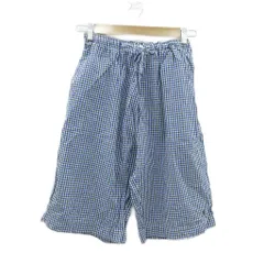 ポロ ラルフローレン POLO RALPH LAUREN ショートパンツ ハーフパンツ イージー L ギンガムチェック柄 オフホワイト 青 ブルー /HO44 ■ECD002