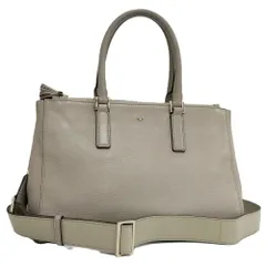 ANYA HINDMARCH 2WAY ショルダーバッグ ハンドバッグ レザー ベージュ