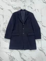 DKNY ネイビー ウール カシミア コート