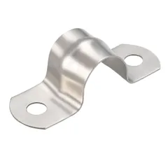 uxcell サドルバンド パイプ固定金具 10個セット 16mm 2穴 U字型 304ステンレス鋼製 単管パイプ 配管部品用 シルバー
