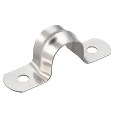 uxcell サドルバンド パイプ固定金具 20個セット 14mm 2穴 U字型 304ステンレス鋼製 単管パイプ 配管部品用 シルバー