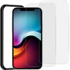 【在庫処分】用 ガラスフィルム iPhone12Pro 反射防止 アイフォン 12 / / 12プロ 強化ガラス iPhone12 保護フィルム 指紋防止 液晶画面 NT2Fアンチグレア 保護シート ガイド枠付き 2枚セット