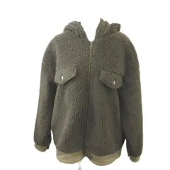 コムサ COMME CA ジャケット 上着 9 茶 ブラウン ボア ジップアップ 長袖 /RN ■ECA003