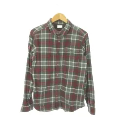 コロンビア Columbia ネルシャツ アウトドアウエア M グレー 赤 レッド チェック柄 長袖 胸ポケット /AO32 ■ECA003