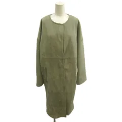 グローブ grove コート M カーキ ノーカラー 長袖 無地 /KT ■ECA003