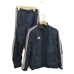 アディダス adidas セットアップ 子ども服 150 紺 ネイビー 長袖 サイドライン スタンドカラー /KK ■ECA003
