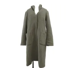 シンプリシテェ SIMPLICITE ロングコート アウター ウール M グレー フード取り外し可能 ノーカラー 長袖 パッチポケット /PP ■ECA003