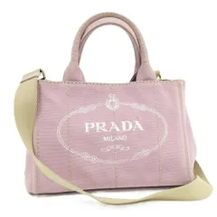 PRADA 2WAYハンドバッグ カナパトート キャンバス ピンク 1BG439