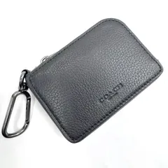 COACH Lジップカードケース 小銭入れ レザー ブラック CC081