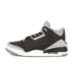 【美品】NIKE ナイキ サイズ:US9.5(27.5cm) | AIR JORDAN 3 RETRO BLACK CEMENT (2024年製 / DN3707-010) | エア ジョーダン 3 | ブラック ファイヤーレッド | スニーカー【中古】