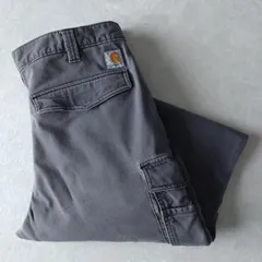 ■古着 Carhartt カーハート ダックカーゴパンツ ワークパンツ RELAXED FIT チャコール W36L30【L5885】