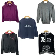 古着卸　5着　古着まとめ売り　PUMA プーマ　adidas アディダス　レディース　スウェット　トレーナー　パーカー　ジップパーカー　ストリート　アメカジ