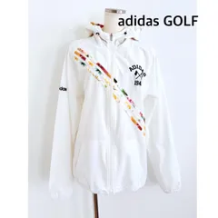 adidas GOLF　アディダスゴルフ　ブルゾン　ジャケット　L/G   オフホワイト　ロゴ　長袖　カジュアル　送料込み  6465849