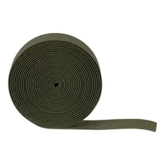 uxcell 5ヤード ソーイング用平ゴムバンド 幅25mm(1インチ) ニット平編み伸ばしコード DIY・クラフト用 アーミー緑