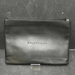 06w22591 BALENCIAGA ロゴ入りレザー製クラッチバッグ  クラッチバッグ  【中古品】