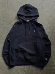 Champion REVERSE WEAVE ワンポイント パーカー ネイビー M