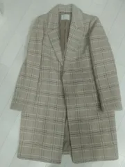 VISITINNEWYORK ベージュ CHECK ロングコート 55