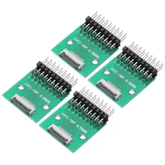 uxcell 4個のFFC FPCコネクタボード18ピン0.5mmソケットから2.54mmダブルロー直角ピンヘッダストリップアダプタ DVD TV/デジタルカメラ/ノートパソコン用のPCBコンバータボード