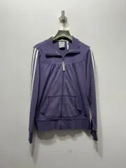 アディダス 3本線 パープル ジップアップ ジャケット 090