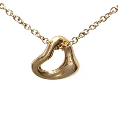 ティファニー Tiffany&Co. オープンハート ネックレス K18PG 1.6g ピンクゴールド 7mm ミニ エルサペレッティ レディース【中古】
