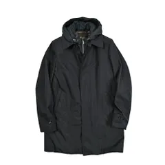 MOORER ムーレー / EDWIN-GF フード付き ダウンステンカラーコート 春秋 3シーズン メンズ アウター ACQUA PROOF 防水透湿 ポリエステル 100% ダークネイビー イタリア製 436828のサムネイル