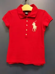 M9　RALPH LAUREN　ビーズ刺繍ビッグポロ　子供服　small 7サイズ　キッズ　状態良好　☆ラルフローレン☆