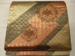 平和屋着物◎中国三大刺繍　スワトウ刺繍　六通柄袋帯　正倉院花文　五三桐　金糸　正絹　逸品　CABE8304oy