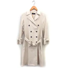 ポールスミス ブラック Paul Smith BLACK 国内正規品 スプリング トレンチコート アウター ロング リボン ダブル 裏地なし 40 ベージュ /NT7