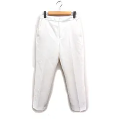 エムプルミエ M-Premier テーパード パンツ センタープレス 無地 36 ホワイト 白 /FT45