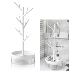 【在庫処分】アクセサリー 収納 ジュエリースタンド スタンド (ツリー型 ネックレス ホワイト) MMmall