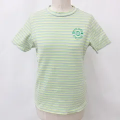 パーリーゲイツ PEARLY GATES ゴルフ シャツ 半袖 ハイネック モックネック ボーダー グレー 黄 緑 イエロー グリーン 0