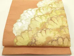 平和屋着物●爪掻き本綴れ　八寸名古屋帯　切嵌正倉院花文　金糸　正絹　逸品　CABD0735hy 2026年最新】爪掻き本綴れの人気アイテム - メルカリ