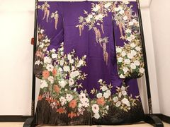 振袖フルセット正絹総柄藤の花 - メルカリ