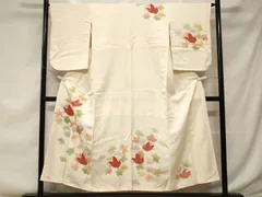 平和屋着物■訪問着　駒刺繍　芝草花蝶文　暈し染め　金彩　正絹　逸品　CABF3737ev
