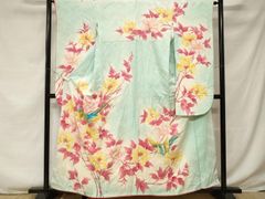 逸品】正絹 色打掛 ふき綿仕立て 鳳凰枝花文 金銀糸 婚礼 花嫁 和装 
