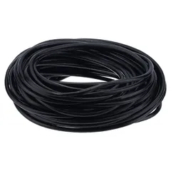 【数量限定】ネックレス用 革ひも レザー 丸紐 アクセサリー 本革 ジュエリー ブレスレット レザークラフト 革紐 アンクレット DIY用 手芸 PandaHall ハンドメイド 牛革紐 黒 PH 3mm直径 10m入り