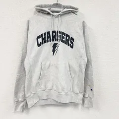 古着 used　Champion　チャンピオン　リバースウィーブ　スウェットパーカー/フーディー　アーチプリント　灰色　グレー　Mサイズ